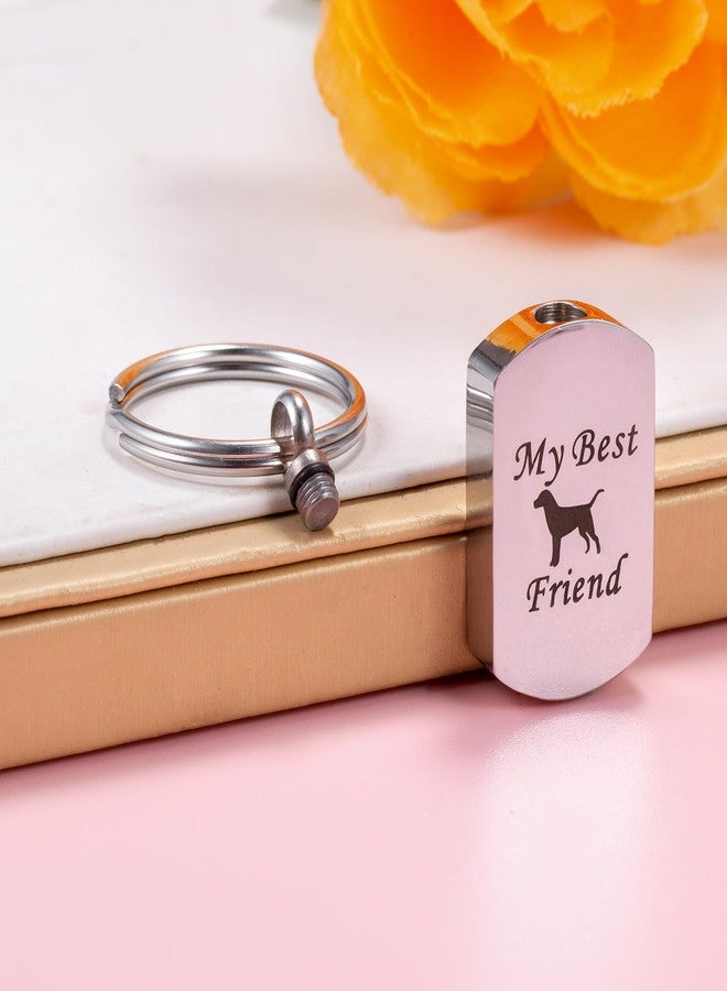 Gredstar Dog Tag Urn Keychain for Ashes My Furfriend Cremation Keychain for Ashes Memorial Tags Keepsake Keyring Memorial Jewelry for Pet Ashes - Image 4