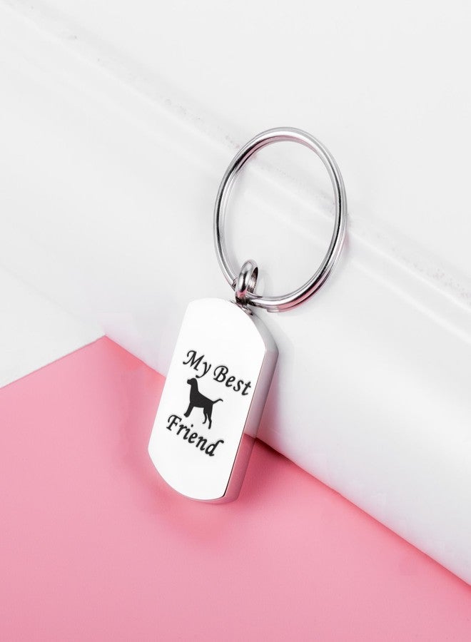 Gredstar Dog Tag Urn Keychain for Ashes My Furfriend Cremation Keychain for Ashes Memorial Tags Keepsake Keyring Memorial Jewelry for Pet Ashes - Image 3