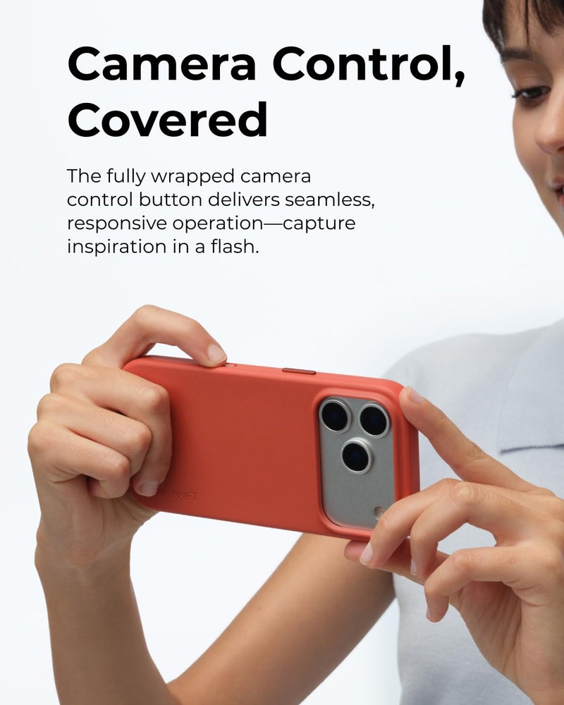 MOFT for iPhone 17 Pro Max Case- MOVAS Snap Case, MagSafe Compatible, Soft-Touch Vegan Leather, Classic Minimalist Design, Lightweight, Stain-Resistant & Camera Protection, Clay - Image 4