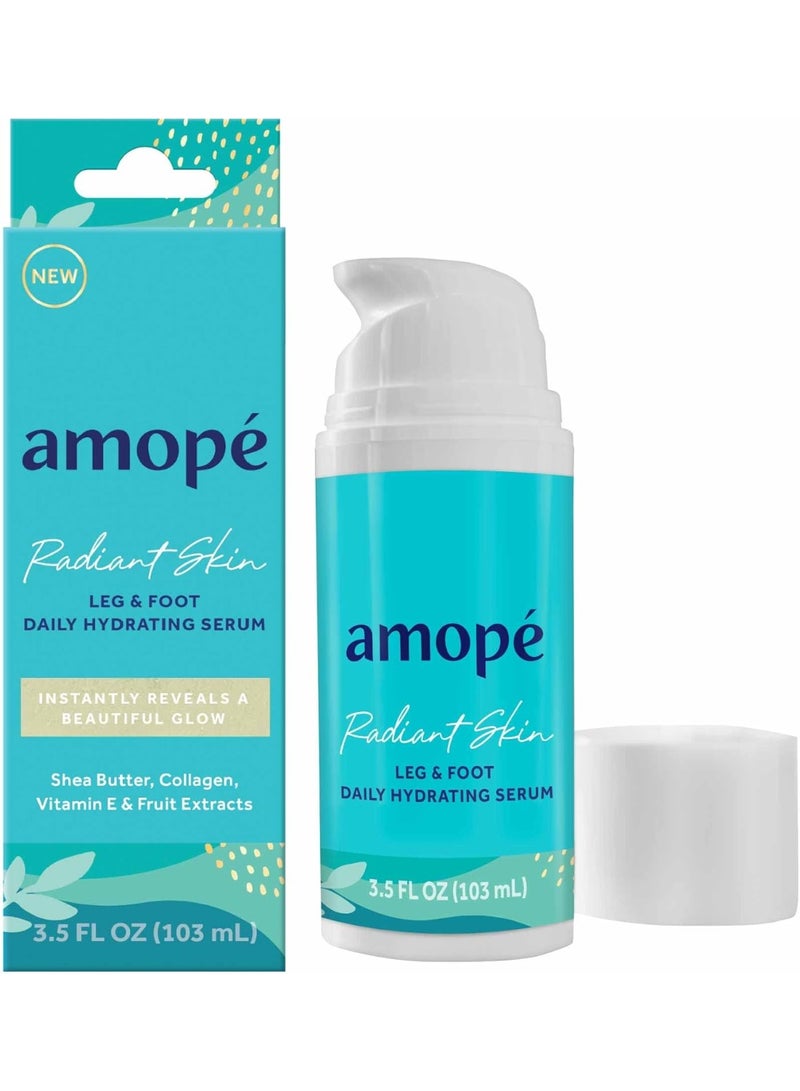 Amope Amope Radiant Glowing Skin Leg & Foot Daily Hydrating Serum, 3.5 FL OZ, Body Lotion, Feet Cream, Moisturizer, Nourishing Complex of Collagen - Shea Butter - Vitamin E  - Image 4