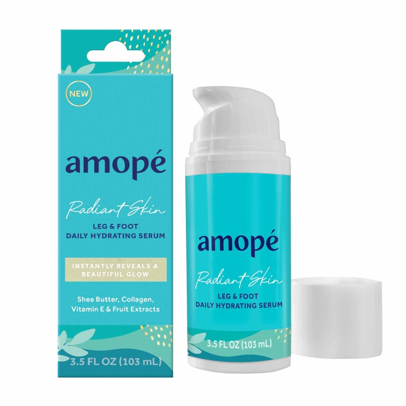 Amope Radiant Glowing Skin Leg & Foot Daily Hydrating Serum, 3.5 FL OZ, Body Lotion, Feet Cream, Moisturizer, Nourishing Complex of Collagen - Shea Butter - Vitamin E - Image 1