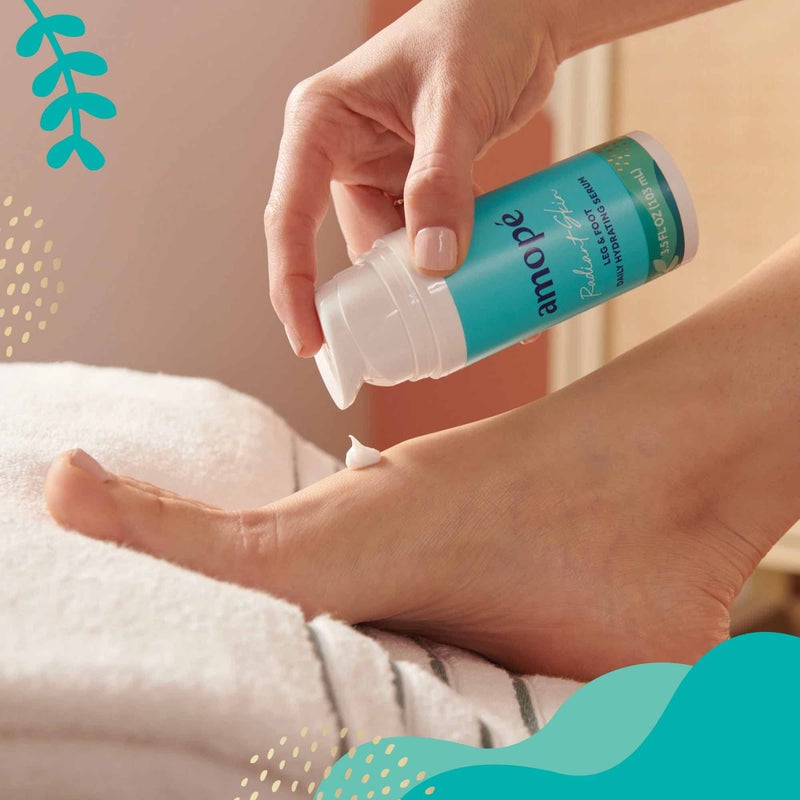 Amope Radiant Glowing Skin Leg & Foot Daily Hydrating Serum, 3.5 FL OZ, Body Lotion, Feet Cream, Moisturizer, Nourishing Complex of Collagen - Shea Butter - Vitamin E - Image 4