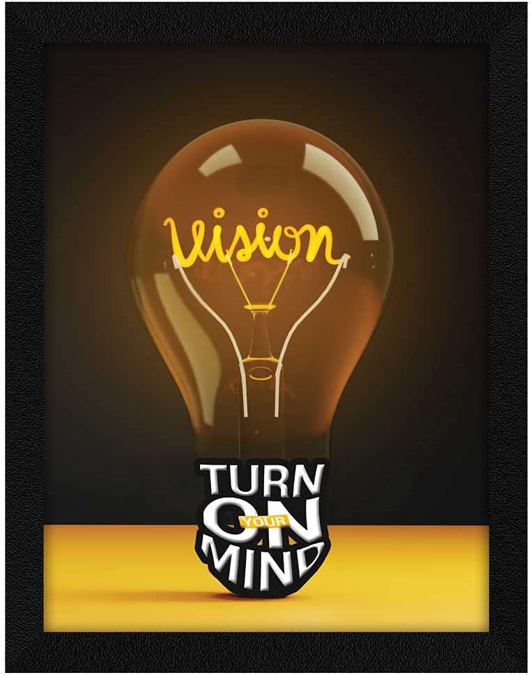 ArtX Motivational Quote Wall Frame - Vision Turn On Your Mind - Image 1