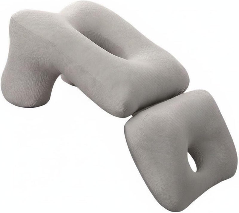 Desk Rest Pillow Neck Support Face Down Sleeping Pillow Breathable Material Comfort Cushion for Students, Office Workers, Dormitory, Gray - Image 1