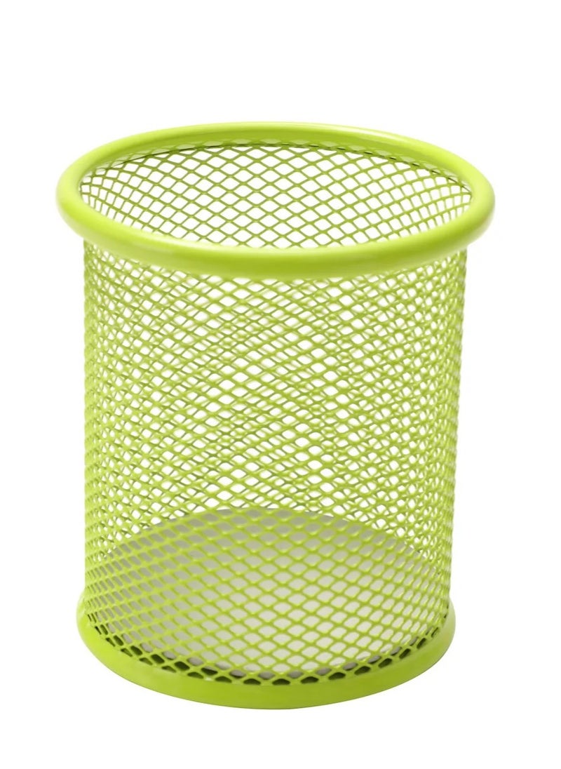 Deli Metal Mesh Pen Holder Yellow  - Image 1