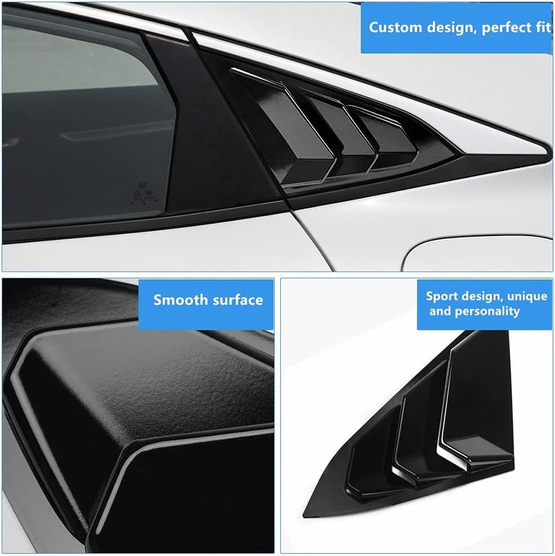 DLOVEG Rear Side Window Louvers for Honda Civic - Image 2