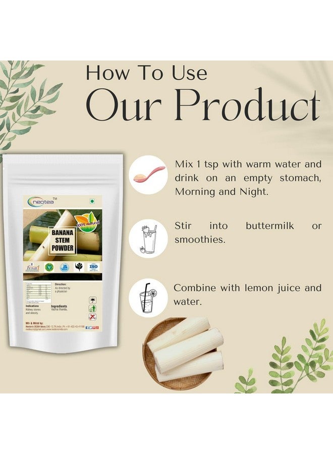neotea مسحوق ساق الموز نيوتيا | غني بالألياف لصحة الجهاز الهضمي | فازهاي ثاندو | موسا أكوميناتا | كيلي كا تانا أونيبيندي | ديتوكس طبيعي، غني بالبوتاسيوم وفيتامين ب6 | نقي وعضوي 500 غرام - Image 3