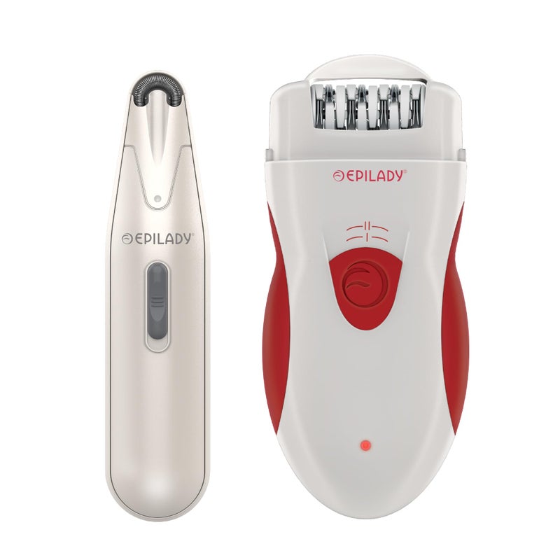 Epilady Epilator Bundle | Full Body Epilator + Facial Epilator Combo: Legend 2 Series | Womens Epilator  Epilady Legend 4 Full-Body Epilator & Epilady Esthetic Facial Epilator - Image 1