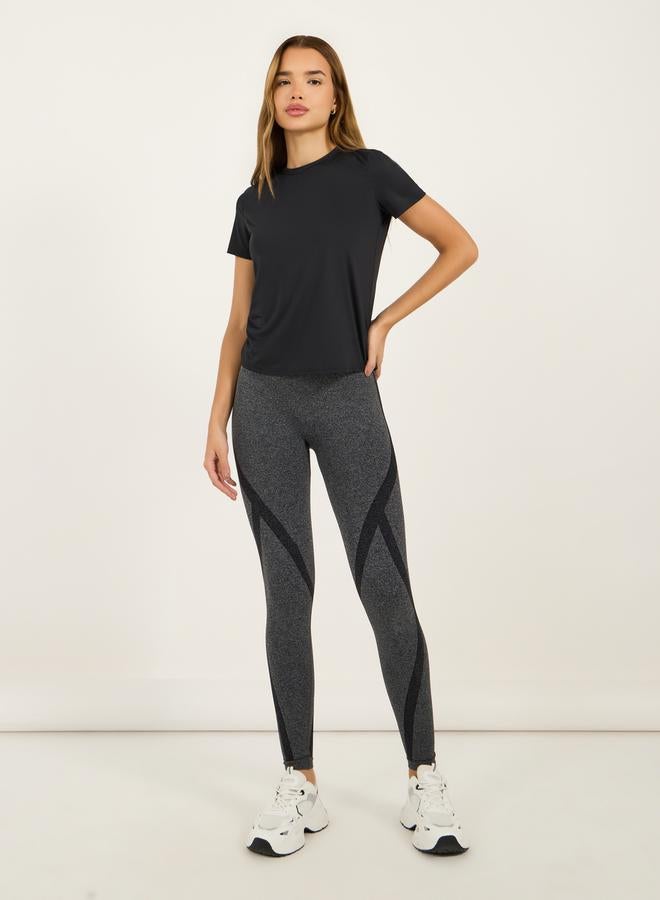 Styli Textured Short Sleeves Top  - Image 2