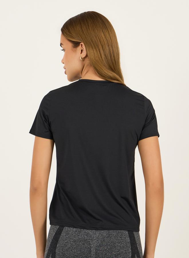 Styli Textured Short Sleeves Top  - Image 4