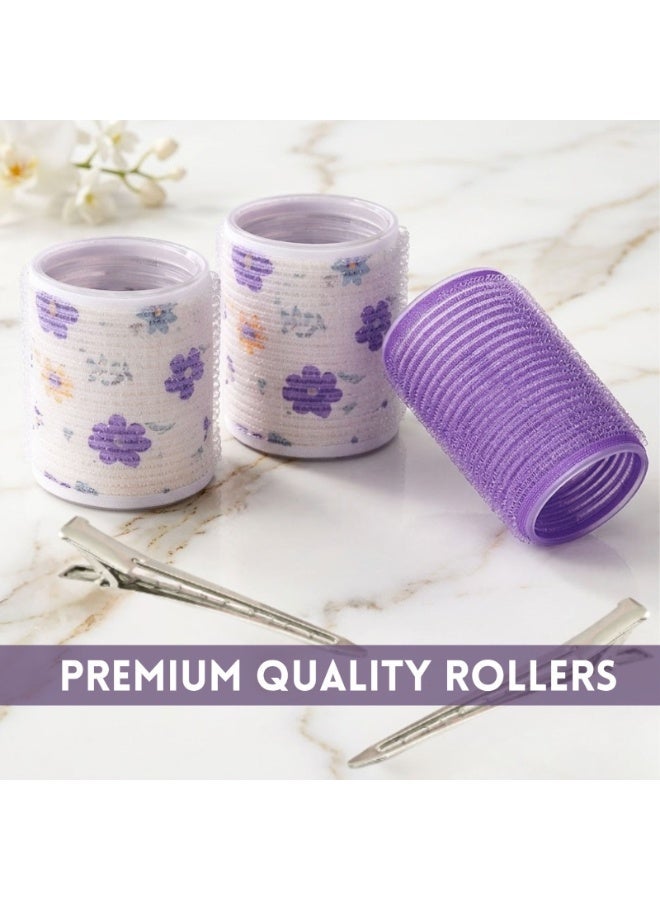 Elaur 24Pcs Medium and Small Hair Rollers Set, 12 Pieces Self Grip Holding Hair Rollers Curlers 40 mm, 30 mm & 12 Pcs Duckbill Sectioning Clips for Salon Barber Hairdressing Hair Styling - Image 5