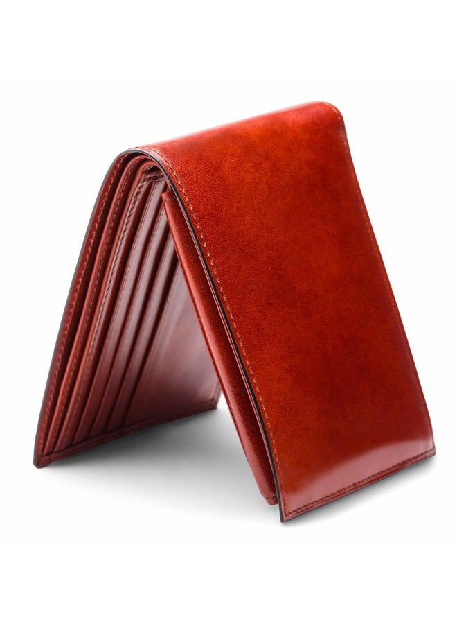 Bosca Men's Leather Wallet with Removable ID Passcase - Bifold Wallet for Men With 8 Card Slots, Premium Hand-Stained Leather With Gift Packaging, Cognac Brown - Image 2