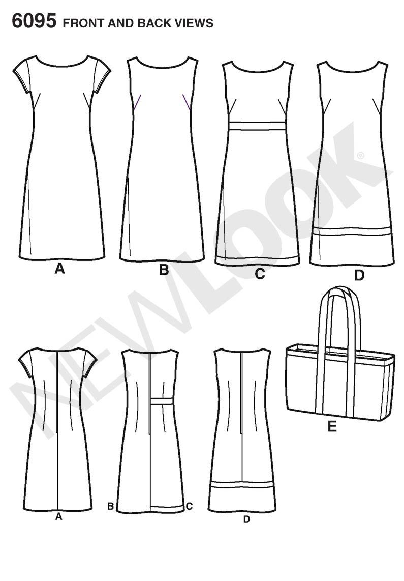 New Look U06095A Misses Dresses Sewing Pattern - Image 2