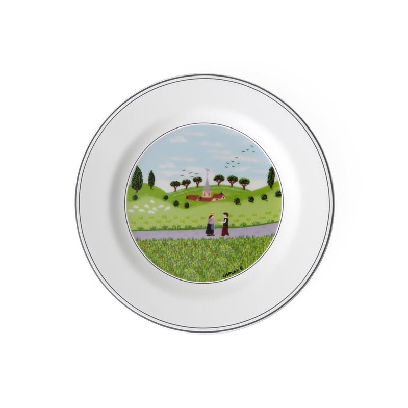 Villeroy & Boch Villeroy  Boch Design Naif Bread  Butter Plate 6Boy  Girl 675 in Premium Porcelain WhiteColorful 