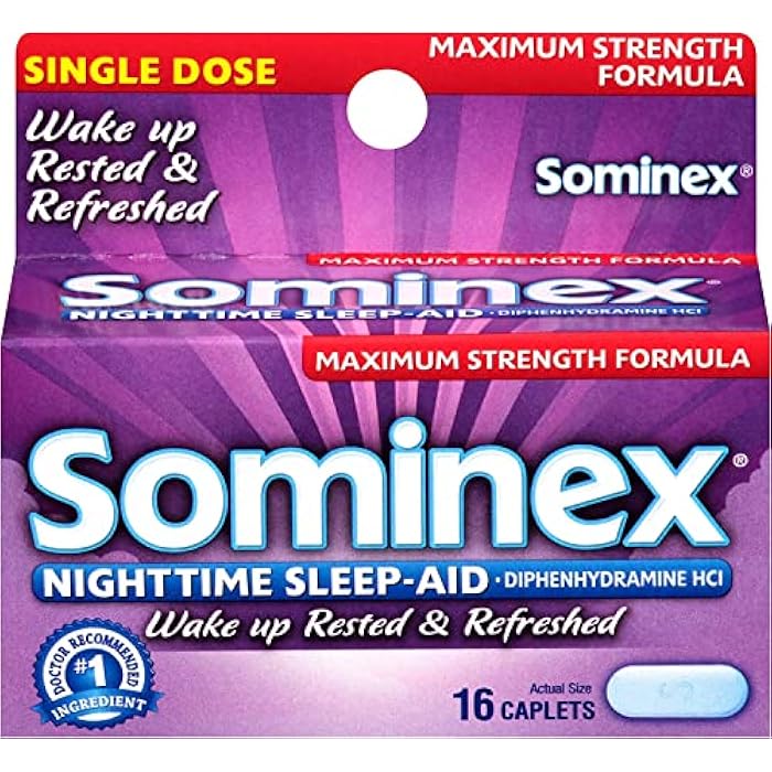 Sominex Nighttime Sleep-Aid Caplets, Maximum Strength, 16 ea (Pack of 4) - Image 2