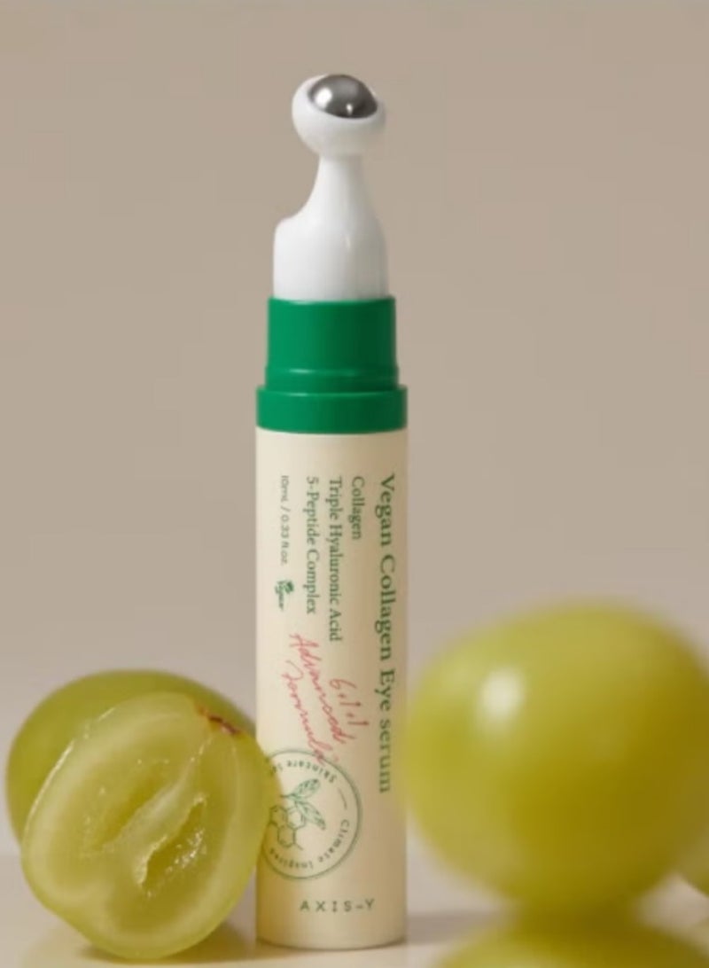 AXIS-Y AXIS-Y Vegan Collagen Eye Serum with Triple Hyaluronic Acid & 5-Peptide Complex ，Hydrating, Anti-Aging Formula for Puffiness，Eye Repair Eye Cream，Eye Enhancing Roller ,，Anti-Aging Under Eye Roller Cream for Dark Circles Puffiness Wrinkles and Fine Lines, Eye Care Serum with 360°Massage Ball,Relieve Eye Fatigue Lift Firm Reduce Wrinkles ﻿  - Image 3