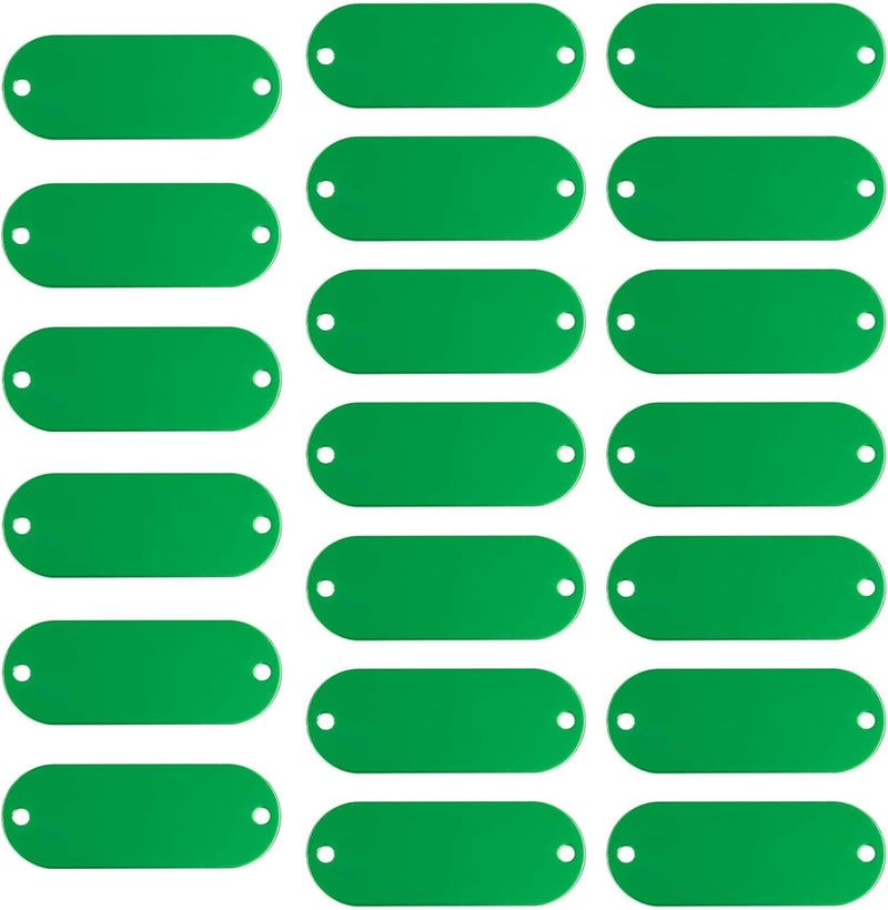 علامات معدنية من الفولاذ المقاوم للصدأ الأخضر للنقش الدائم وختم ملصقات المعدات الخارجية - Image 1
