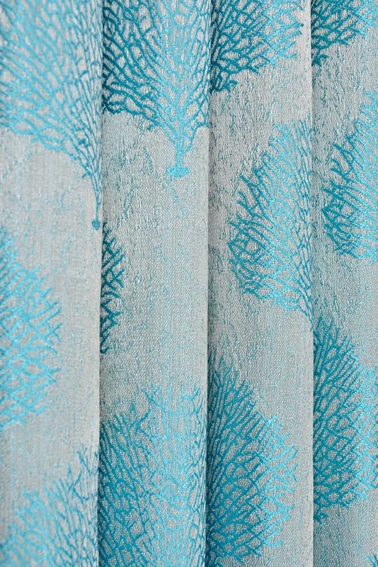 FRESH FROM LOOM Unstiched Fabric Cloth for Sofa - Cushion - Curtain - Table Cloth Fabric - | Wrinkle Free Floral Polyester Material (Lenth x Width - 79 x 46 inch/200 x 116 cm - 2 Meter | Aqua) - Image 2