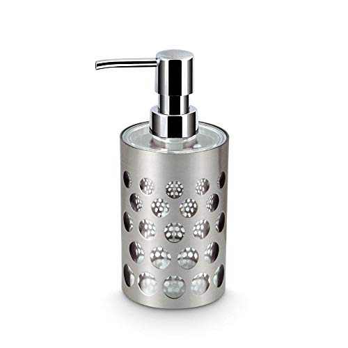 Freelance Miami Polystyrene Bathroom Accessories Set of 4, Silver - Liquid Handwash Soap Dispenser, Brush/Toothbrush Holder, Tumbler, Dish - Plastic Bathroom Set for Wash Basin - Stronger than Ceramic - Image 2