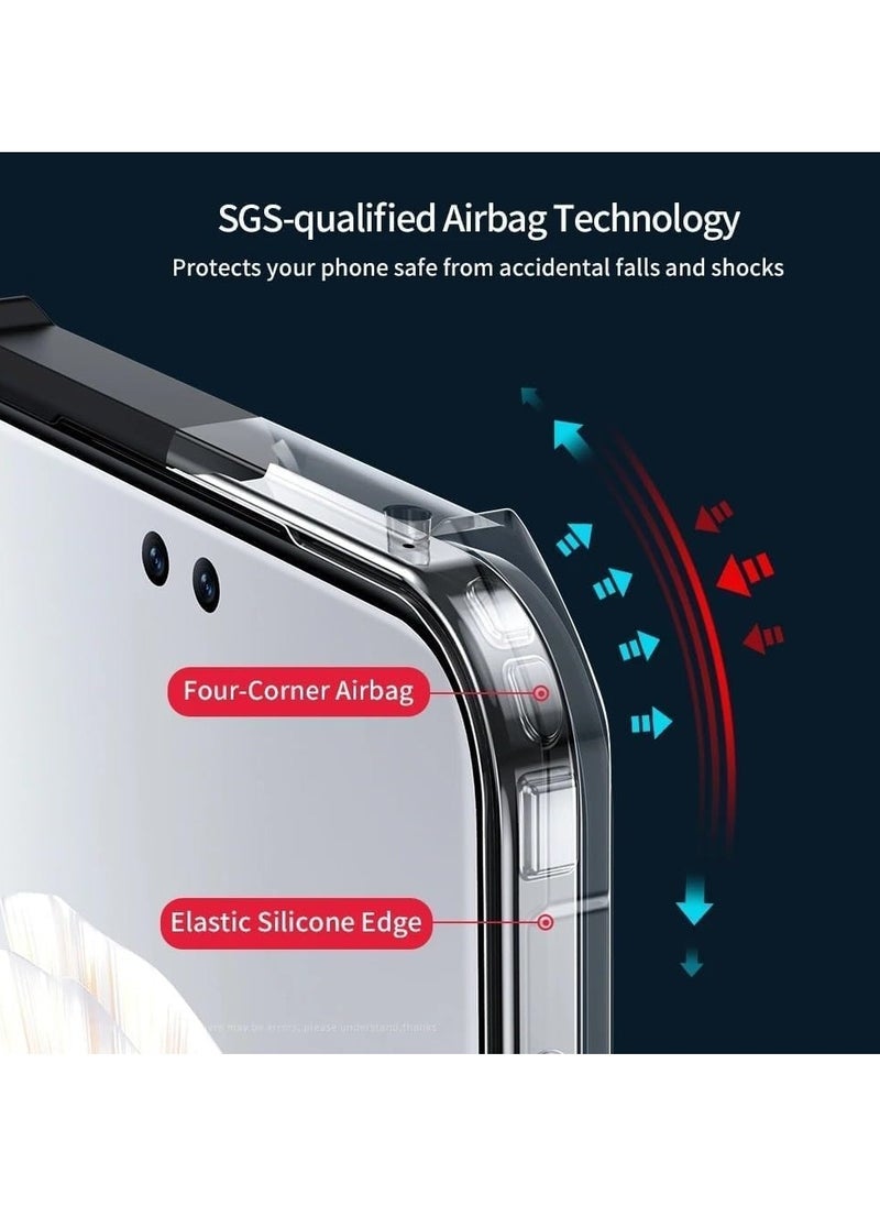 General - Case Compatible with Huawei Pura 70 Ultra Case, Built-in Airbag Protection Anti-Fingerprint Scratch-Resistant Shockproof Protective Cover with Magnetic Ring Stand - Image 1