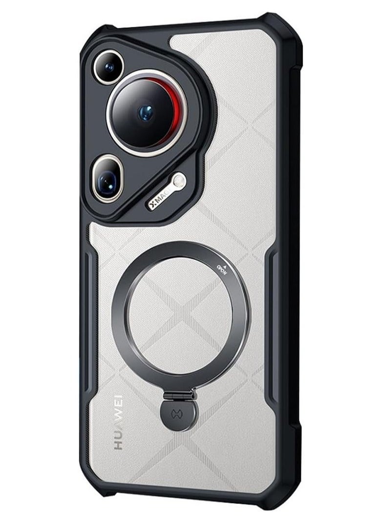 General - Case Compatible with Huawei Pura 70 Ultra Case, Built-in Airbag Protection Anti-Fingerprint Scratch-Resistant Shockproof Protective Cover with Magnetic Ring Stand - Image 1