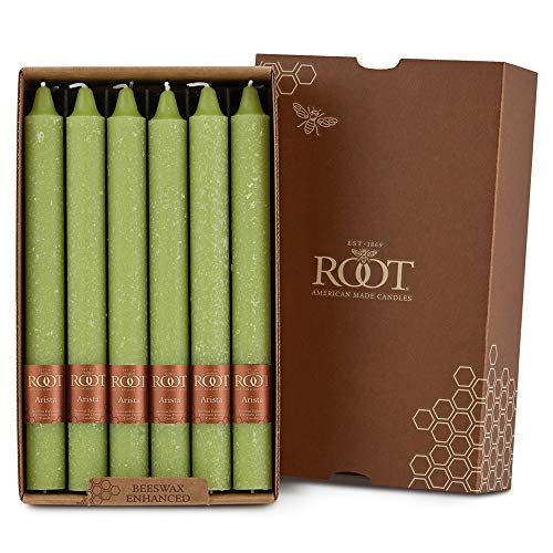 Root Candles Root Unscented Timberline Arista Dinner Candles, 9-Inch Tall, Box of 12, Willow - Image 1