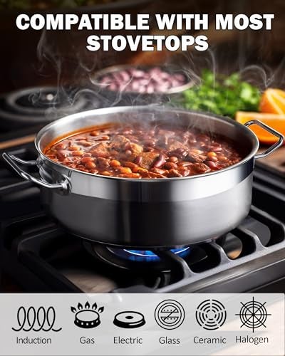 Cooks Standard Sauté Pan with Lid, 4-Quart Professional Deep Frying Pan 18/10 Stainless Steel Chef’s All Purpose Pan with Cover, Compatible with All Stovetops - Image 3