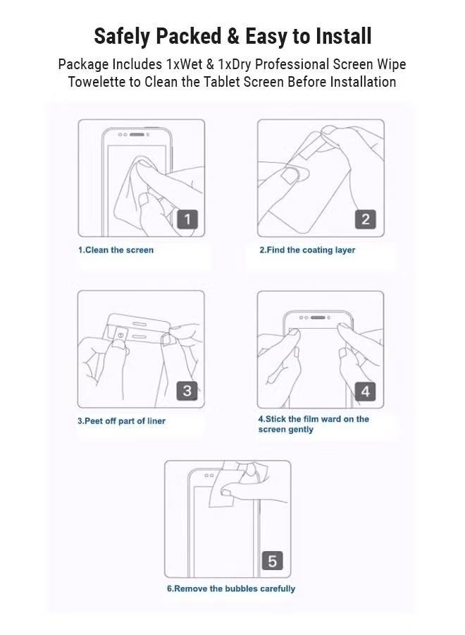 Captaintech Screen Protector for Xiaomi Pad 5 / Pad 5 Pro 11 2021 Tempered Glass Screen Film Guard for Xiaomi Mi Pad 5 /Pad 5 Pro 11 2021 Release - Image 4