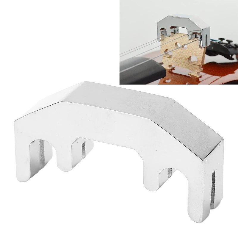 PERLMAN Mute Metal Violin Mute Metal Violin with Noise Canceling Perfect Balance for 1/2 4/4 Violin - Image 2