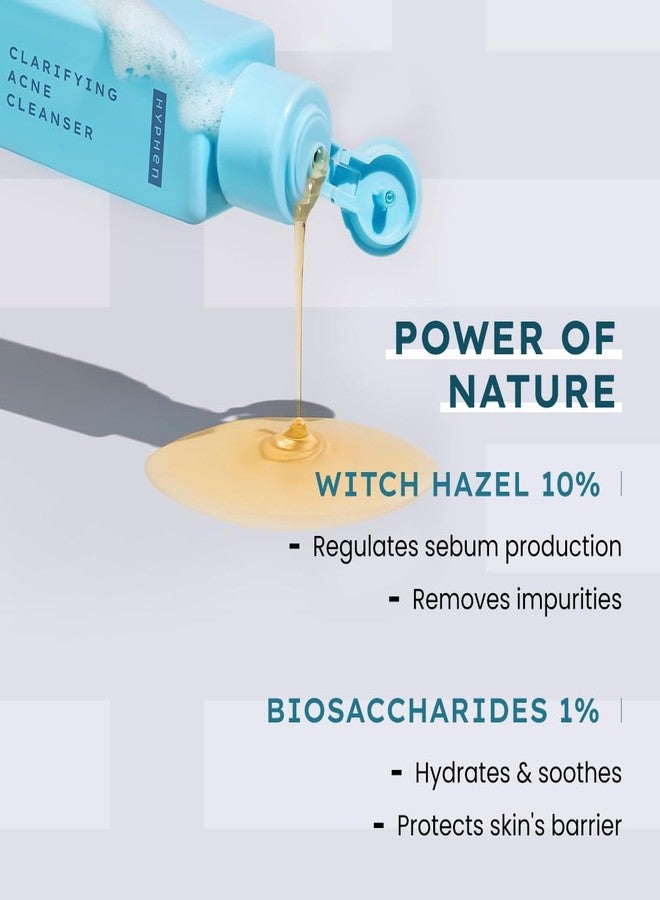 Hyphen Clarifying Acne Face Wash for Women and Men | Cleanser For Acne Prone Skin with Salicylic Acid 2%, Zinc PCA, Witch Hazel 10% | Oil Control Pore Cleasning | Antibacterial & Non-Drying - 100ml - Image 5