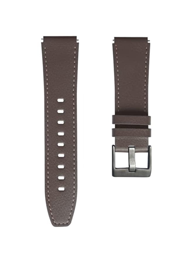 Band For Huawei Watch GT2 Pro Leather Watch Band Grey - Image 2
