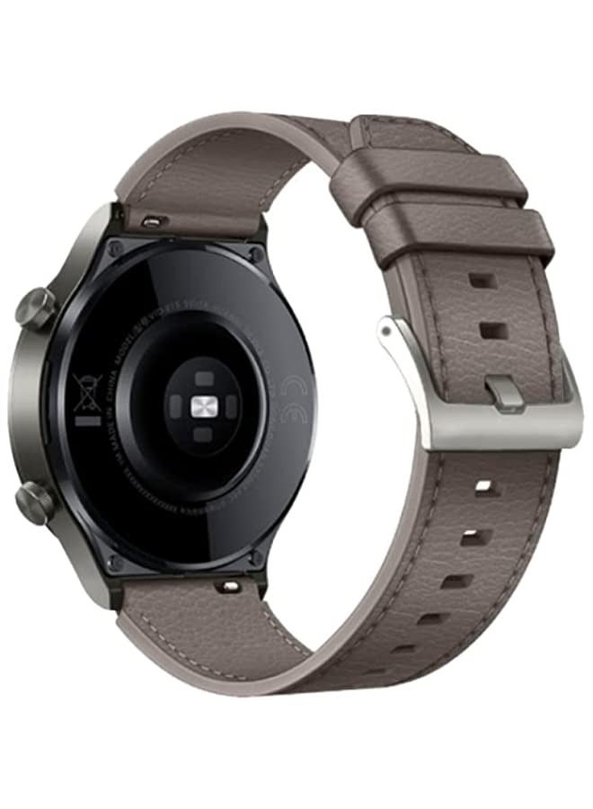 Band For Huawei Watch GT2 Pro Leather Watch Band Grey - Image 3