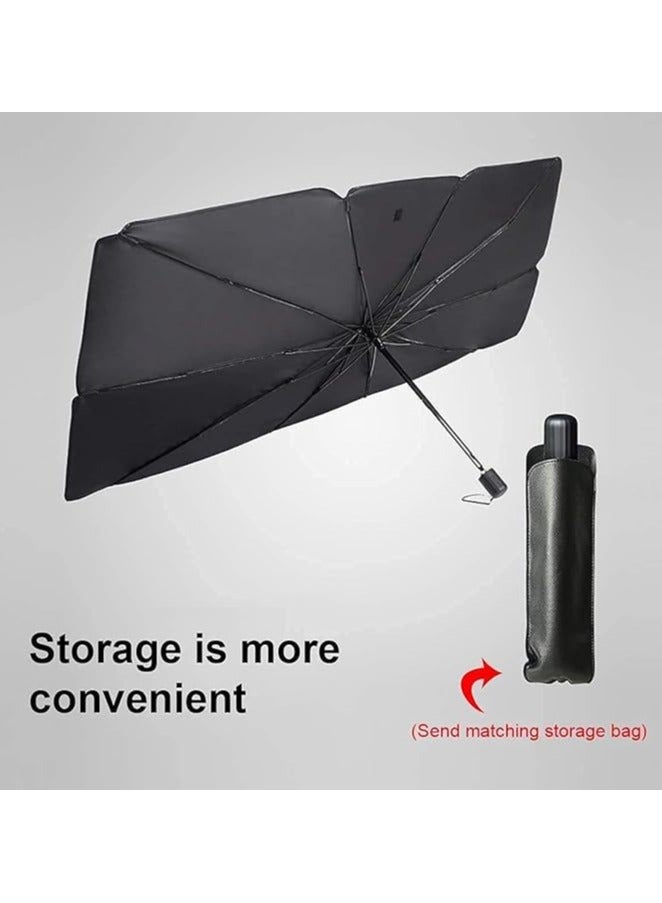 Generic Windshield Sun Shade Foldable car Sun Umbrella,Blocks UV Rays Sun Visor for car[48 25.6 inches (122 * 65 cm)] Fit Most Vehicle  - Image 2