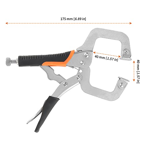 HOZEON 3 PCS 6 Inch C Clamp Locking Pliers, Heavy Duty Welding C Clamp Pliers with Swivel Pads, Vise Grip Locking Pliers Face Clamps for Woodworking, Welding, Building - Image 2