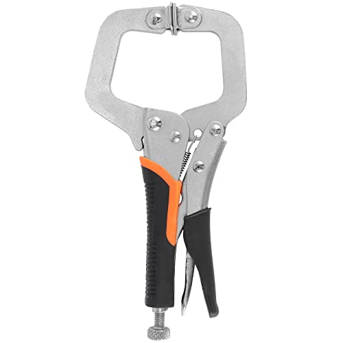 HOZEON 3 PCS 6 Inch C Clamp Locking Pliers, Heavy Duty Welding C Clamp Pliers with Swivel Pads, Vise Grip Locking Pliers Face Clamps for Woodworking, Welding, Building - Image 4