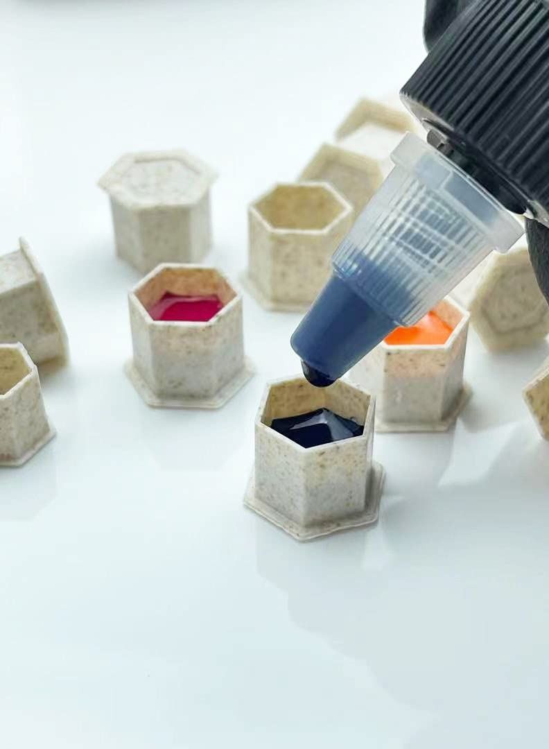 Y&D Biodegradable Tattoo Ink Cups Medium 12mm - 200Pcs Disposable ECO Friendly Caps with Base for Hold Pigments Supplies (12mm-Medium) - Image 4