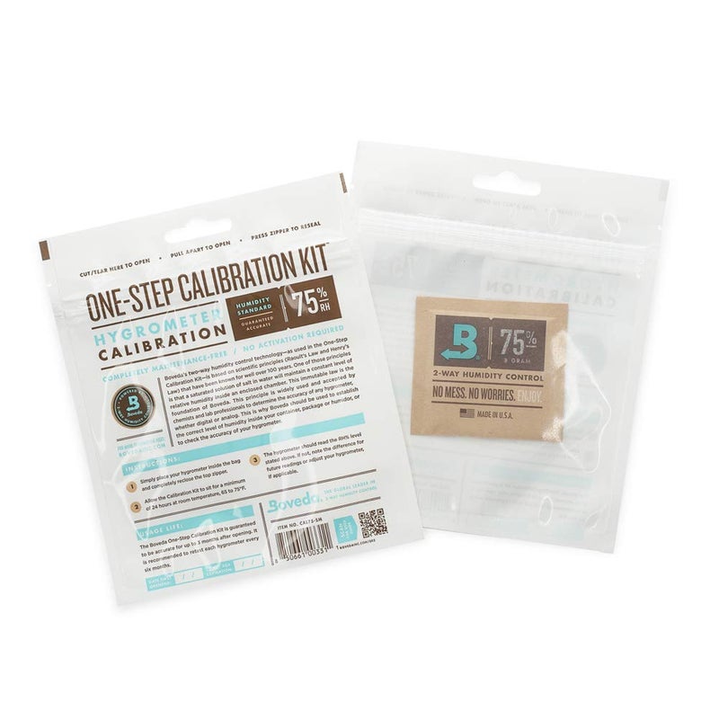 Boveda for Cigars OneStep Calibration Kit Preloaded with 75 RH Humidity Control Pack Precise Salt Test for Digital and Analog Hygrometers and Humidity Sensors 1count - Image 2