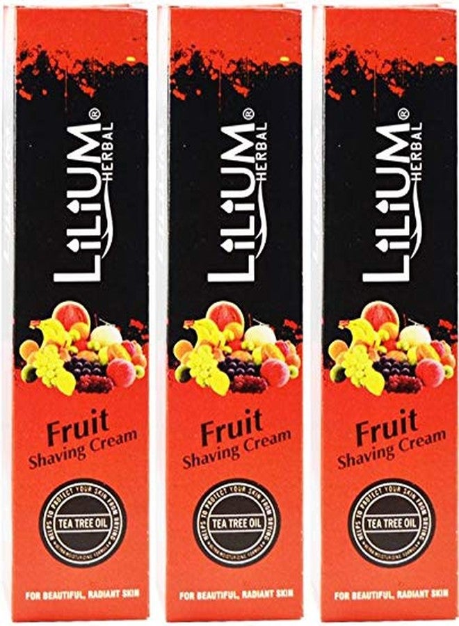 Lilium Herbal Fruit Shaving Cream Pack of 3 (120 ml)