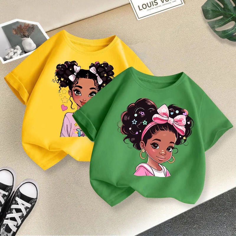 New Product Children'S Cute Cartoon Print T-Shirt Girls Short-Sleeved 2026 New Fashion Summer Children'S Clothing - Image 4
