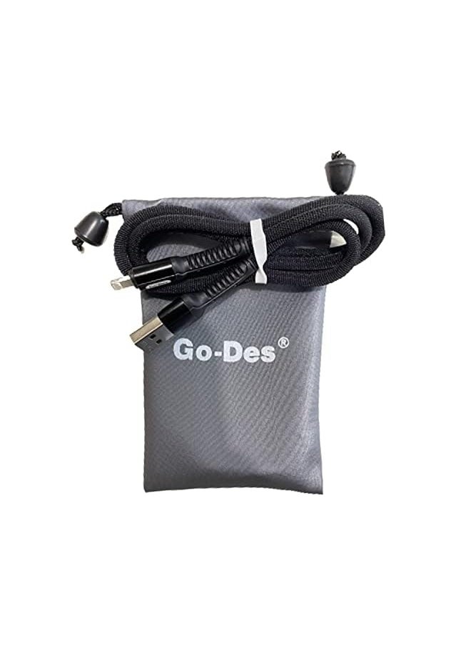 GO-DES - Nylon Usb Cable Lightning Super Fast Cable Safety Data Charging Line Quickly Stable And Secure High Eed Charging And Data Sync - Image 1