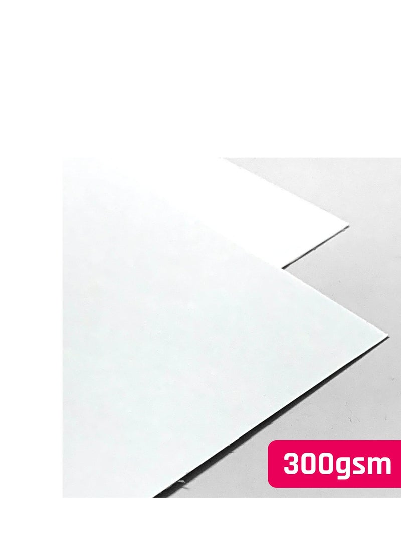 Terabyte White Cardstock, A4 300gsm Thick Paper sheets Heavyweight card Paper for Printing Scrapbooking Card Making Invitations Menus Flyers DIY Arts Crafts, 100 sheets, 21 cm x 29.7 cm - Image 2