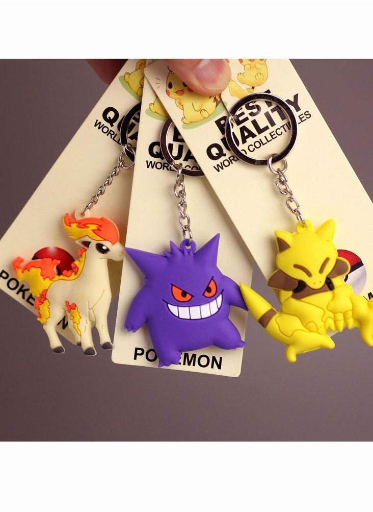 Pokemon - 5 Pcs Pokemon plush Key Chain Unisex Metal Pendant Keyring Kawaii Keychains - Image 1