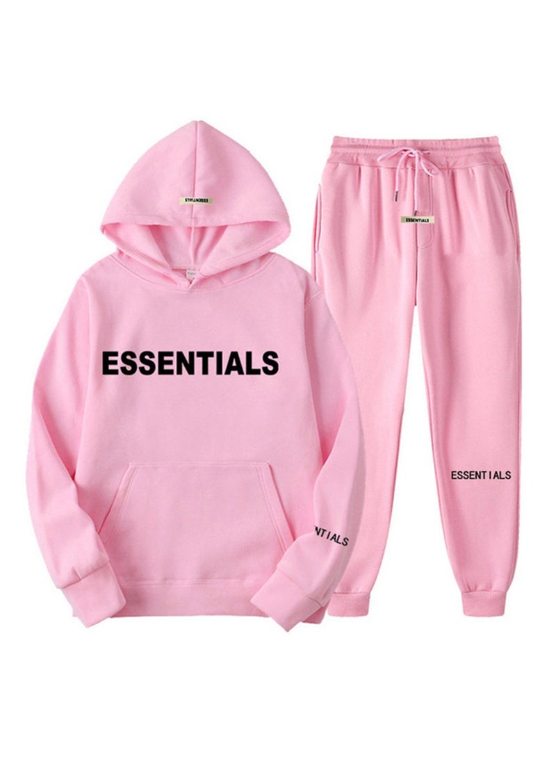 New sweatshirt suit Essentials new men's and women's long-sleeved hooded sweatshirt and sweatpants suit - Image 1