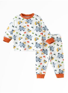 Elegant Kids Boys Cozy Sleepwear Fun Soft Cotton & Spandex Pyjama Set Multicolor Prints  - Image 1