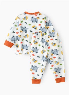 Elegant Kids Boys Cozy Sleepwear Fun Soft Cotton & Spandex Pyjama Set Multicolor Prints  - Image 2