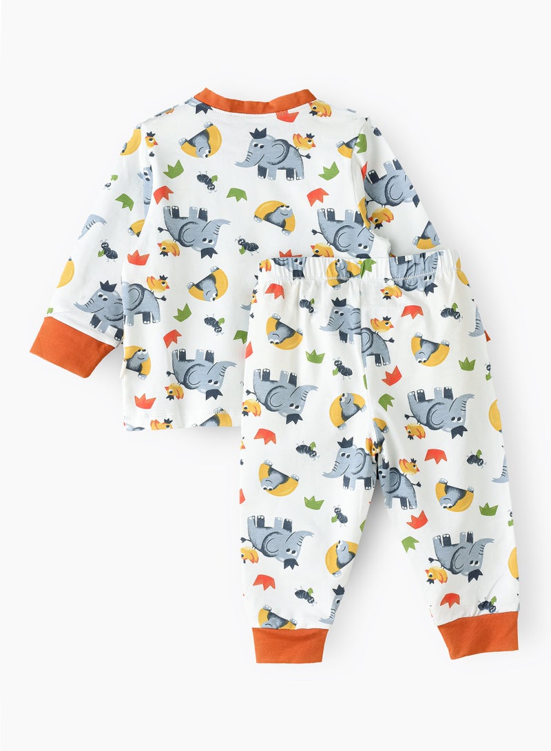 Boys Cozy Sleepwear Fun Soft Cotton & Spandex Pyjama Set Multicolor Prints