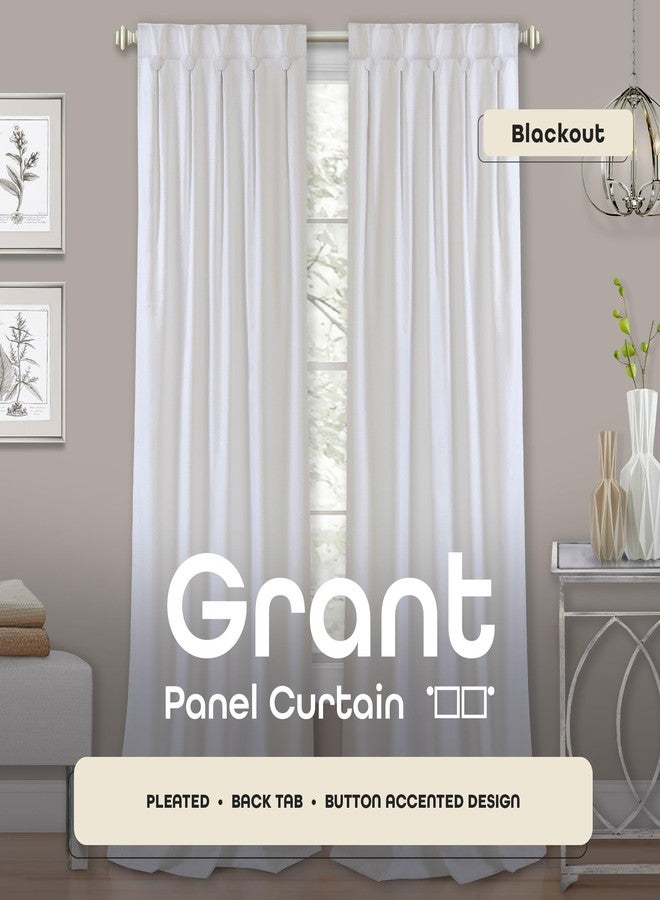 أكيم لوحة ستارة معتمة مطوية من ACHIM - 34 بوصة × 84 بوصة، أبيض - ستائر معتمة لغرفة النوم وغرفة المعيشة - ستائر طويلة تحجب الضوء، مزودة بأزرار خلفية للنوافذ والأبواب - Image 2