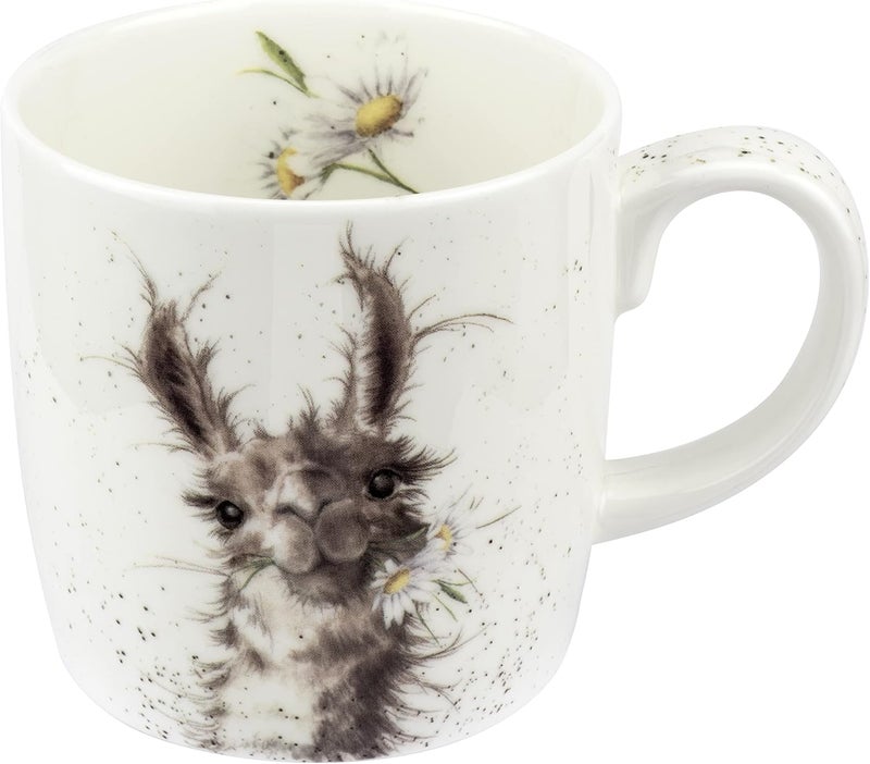 Royal Worcester Wrendale Designs Because Im Worth It Mug  14 Ounce Large Coffee Mug with Llama Design  Made from Fine Bone China  Microwave and Dishwasher Safe - Image 1