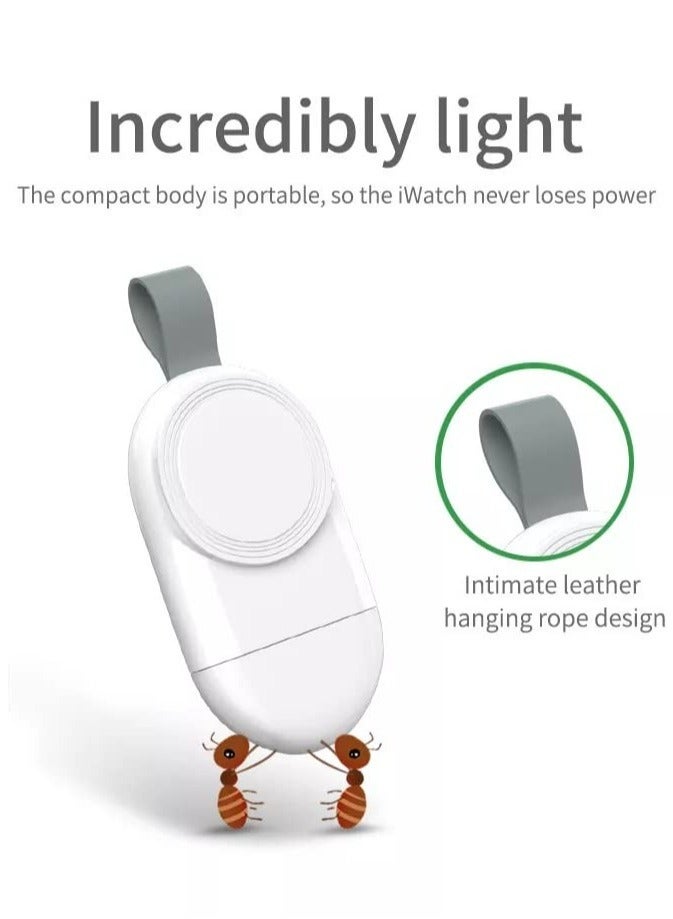 ELTRAZONE Mini Portable Magnetic Mobile Power Wireless Charger For Apple Watch white - Image 2