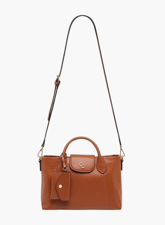 Celeste Solid Tote Bag with Pouch